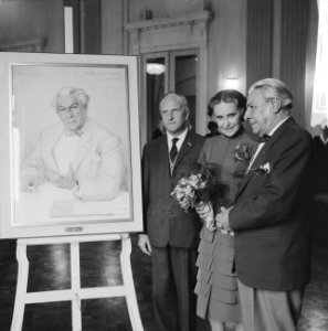 Onthulling portret van Louis van Gasteren, Bestanddeelnr 913-0309