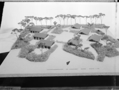 Ontwerpen, bungalows, vakantie, hondhang de, architect boer k c de, Bestanddeelnr 167-0235