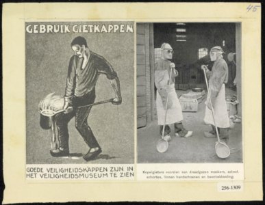 Ontwerp van een veiligheidskaart Gebruik gietkappen. Goede veiligheidskappen z…, Bestanddeelnr 256-1309