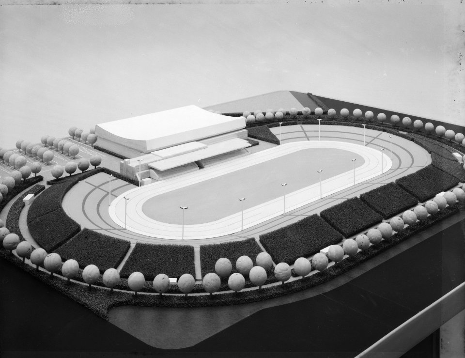 Ontwerpen, kunstijsbanen, architect brokke, Bestanddeelnr 167-0251