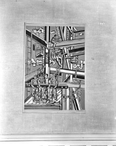 Ontwerpen Fernand Leger wandschilderingen, Bestanddeelnr 904-9273
