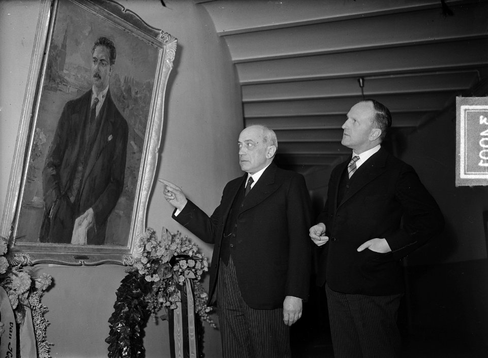 Onthulling schilderij E Boekman, Bestanddeelnr 903-4001