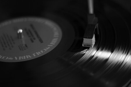Play turntable gray music