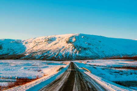 Mountains winter snow photo