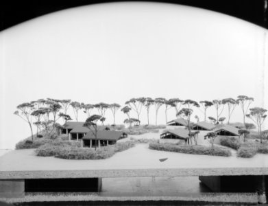 Ontwerpen, bungalows, vakantie, hondhang de, architect boer k c de, Bestanddeelnr 167-0236