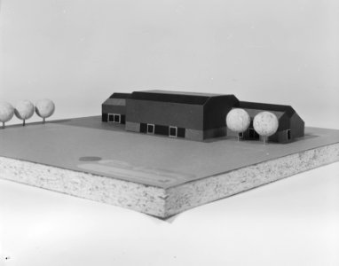 Ontwerpen, sporthallen, architect soete de kaper, Bestanddeelnr 167-0240