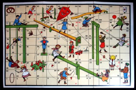 Op de Speelplaats, oud Hollands bord spel, foto 4