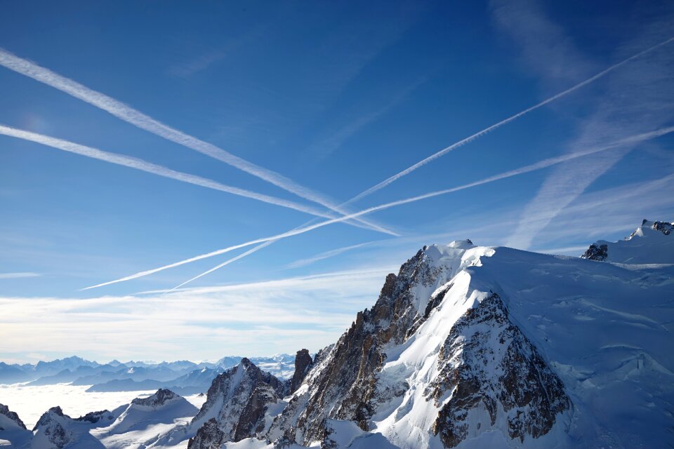 Blue sky alps landscape