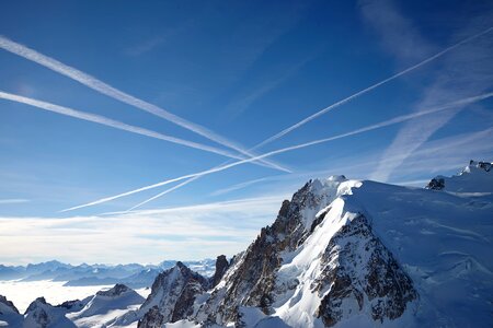 Blue sky alps landscape