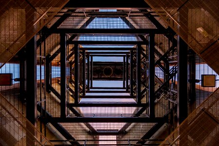 Perspective steel tower photo