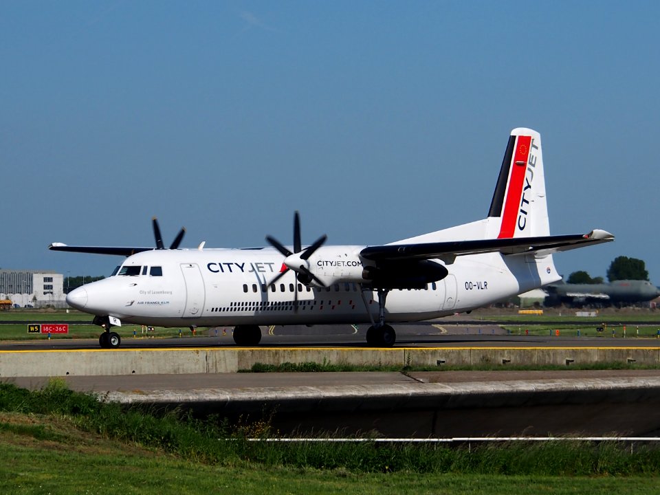 OO-VLR Cityjet Fokker F50 at Schiphol (AMS - EHAM), The Netherlands, 16may2014, pic-1