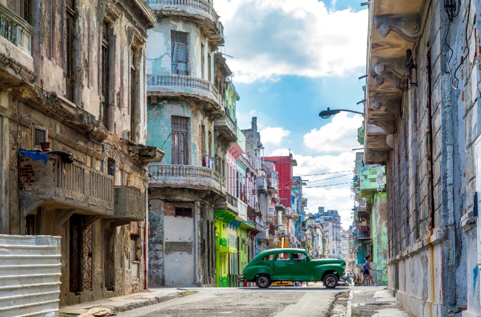 Urban buildings car