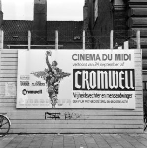 Opdracht Columbia Film Reclamebord Cromwell Weteringschans, Bestanddeelnr 923-8748