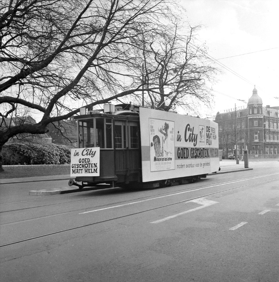 Opdracht Columbia-film, reclame tram, Bestanddeelnr 920-1665