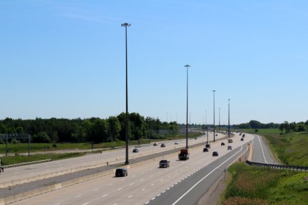 Ontario Highway 407 looking east at McCowan Road