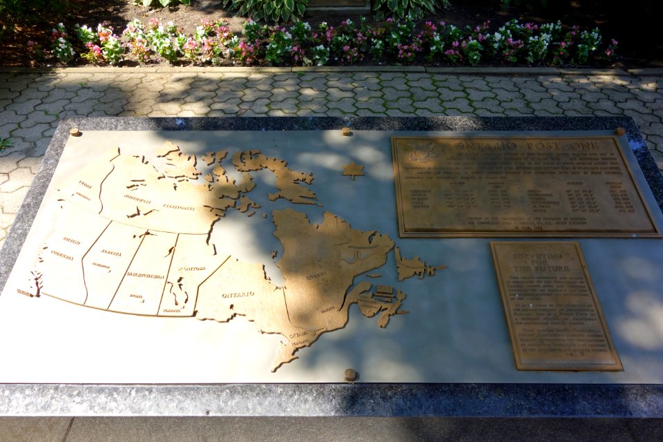 Ontario Post One plaque - Queen's Park, Toronto, Ontario, Canada - DSC01500