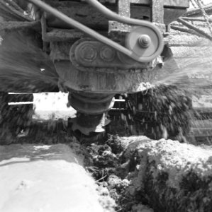 Ontginning, grondbewerking, egaliseren, bezanden, ruilverkavelingen, bezandingsm, Bestanddeelnr 159-0352