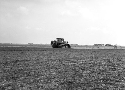 Ontginning, grondbewerking, egaliseren, bezanden, ruilverkavelingen, bezandingsm, Bestanddeelnr 159-0484