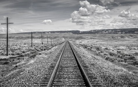 Utah train tracks gray train photo