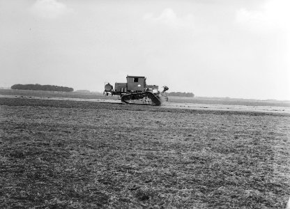 Ontginning, grondbewerking, egaliseren, bezanden, ruilverkavelingen, bezandingsm, Bestanddeelnr 159-0486