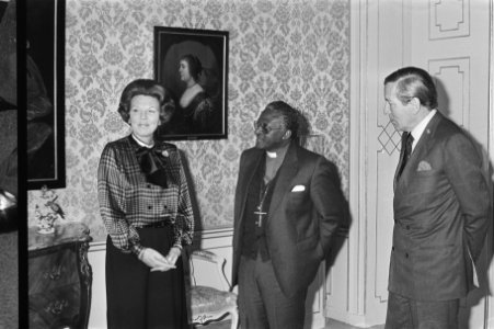 Ontvangst Huis Den Bosch , bisschop Tutu , Nobelprijs voor de vrede, Bestanddeelnr 933-2158