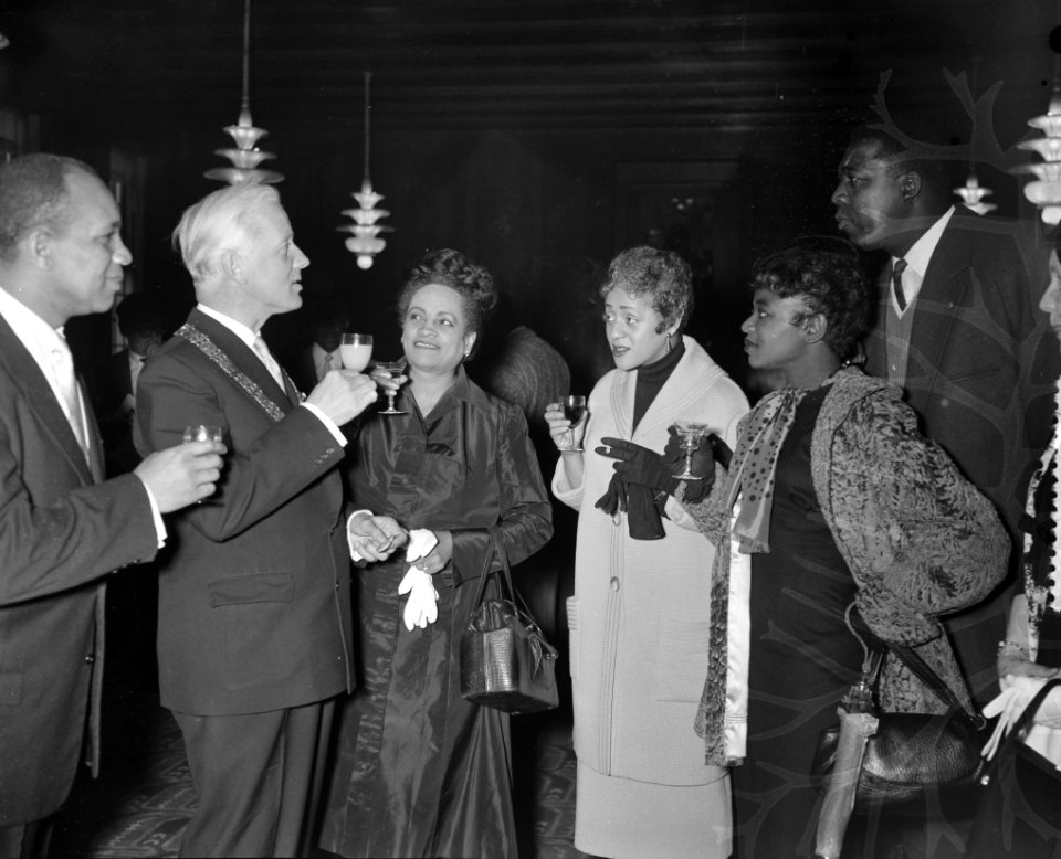 Ontvangst Porgy en Bess door burgemeester, Bestanddeelnr 907-7760