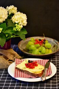 Bread covering semi-hard cheese emmental photo