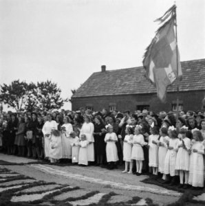 Onthulling van het heropgerichte kruis in America, Bestanddeelnr 900-6520