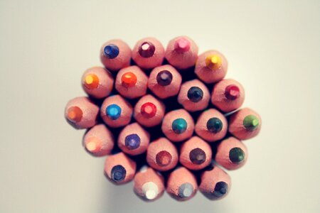 Pencils crayons rainbow