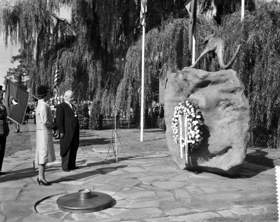 Onthulling van het monument ter ere van de 101ste Airborne Division te Veghel, p, Bestanddeelnr 910-6798