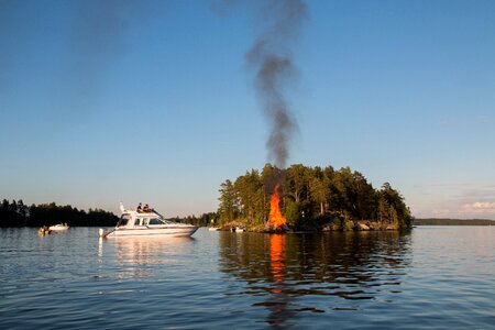 Finnish landscape boat photo
