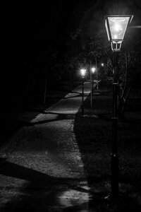 Park empty night photo