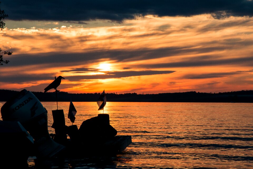Evening beach saimaa