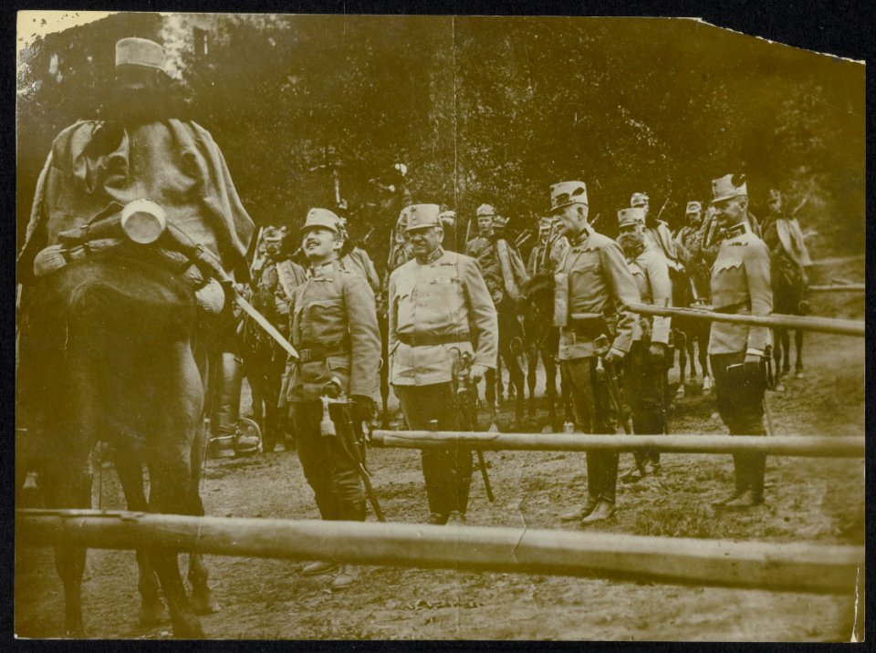 Ontmoeting in een bos van cavalerie en grondtroepen van het Oostenrijks-Hongaars, Bestanddeelnr 158-0575