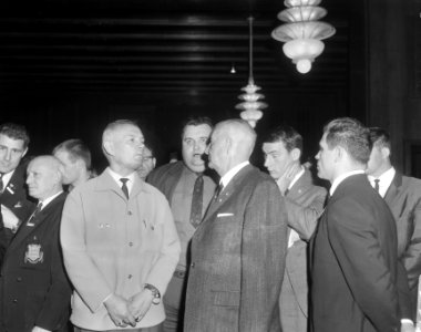 Ontvangst boksers op Stadhuis Amsterdam, de boksers, Bestanddeelnr 919-0573