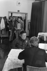 Ontslagen werknemers van Boele-scheepswerf in Bolnes worden ingeschreven bij arb, Bestanddeelnr 933-9186