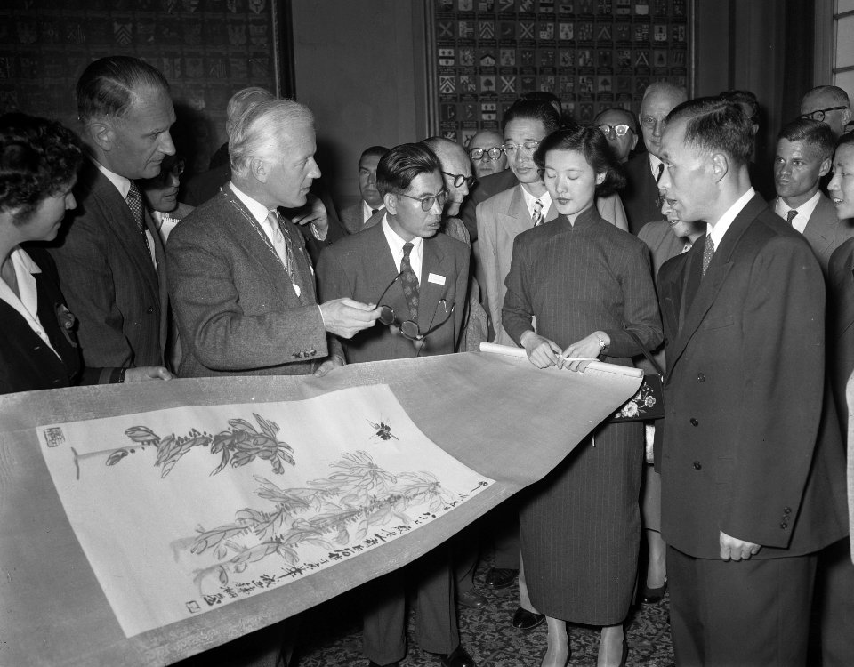 Ontvangst Chinese Handelsdelegatie Stadhuis Amsterdam, Bestanddeelnr 907-9107