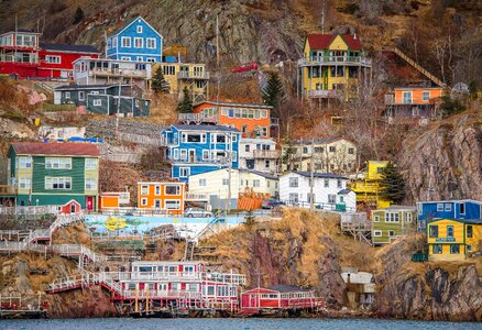 Newfoundland st john's colorful houses photo