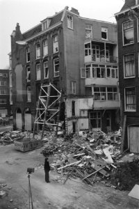 Ontploffing in Pieter Baststraat , Amsterdam, Bestanddeelnr 934-1554
