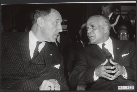 Ontvangsten, presidenten, gesprekken, ministers, Bourguiba Habib, Luns, JAMH, Bestanddeelnr 083-0728