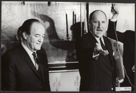 Ontvangsten, politici, buitenlandse betrekkingen, ministers, Humphry, Luns, JA, Bestanddeelnr 083-0886