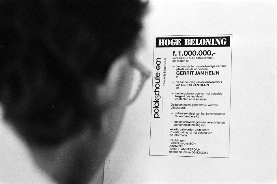 Ontvoering Gerrit Jan Heijn advertentie met een hoge beloning van 1 miljoen gu, Bestanddeelnr 934-1593
