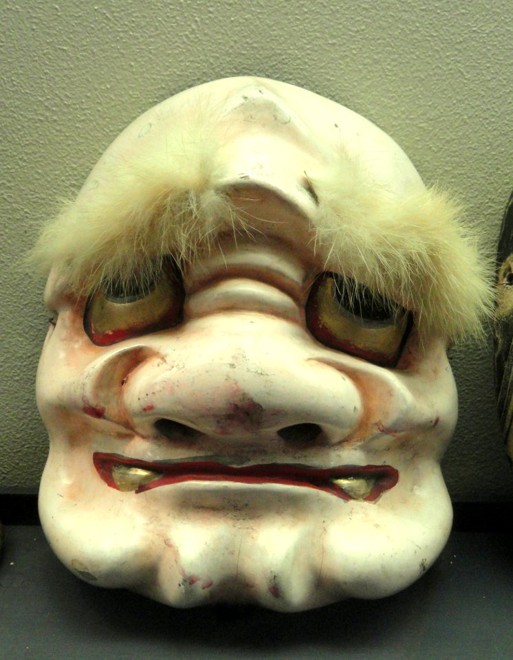 Obeshimi character, Kagura mask, late 1800s - George Walter Vincent Smith Art Museum - DSC03532