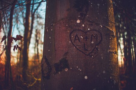 Heart initials letters