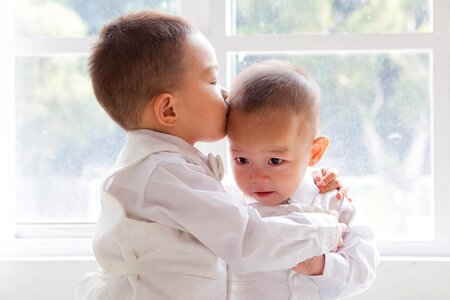 Brothers love kiss