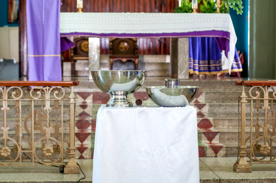 Objects used in baptism, Church Santa Barbara