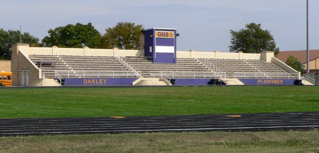 Oakley, KS high school stadium from SW 2