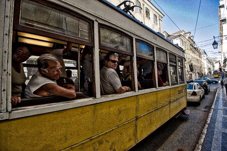 Lisbon tram urban