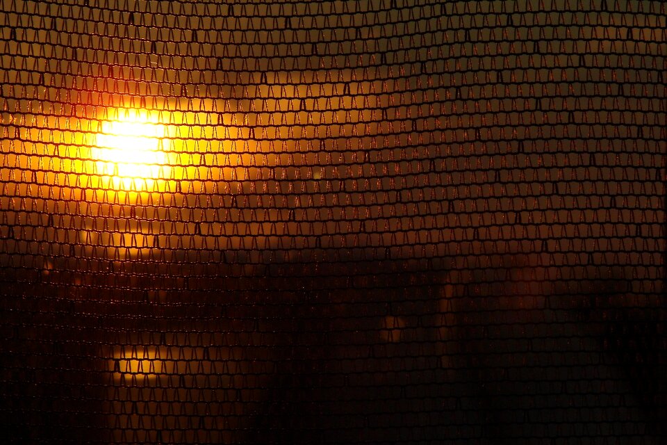 Mesh rays of sun light