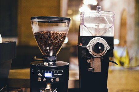 Coffee grinder coffee machine brown coffee photo
